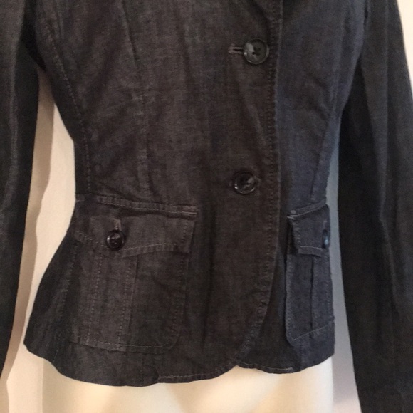 BANANA REPUBLIC DARK DENIM BLAZER JACKET - PETITE 6 - Picture 2 of 7